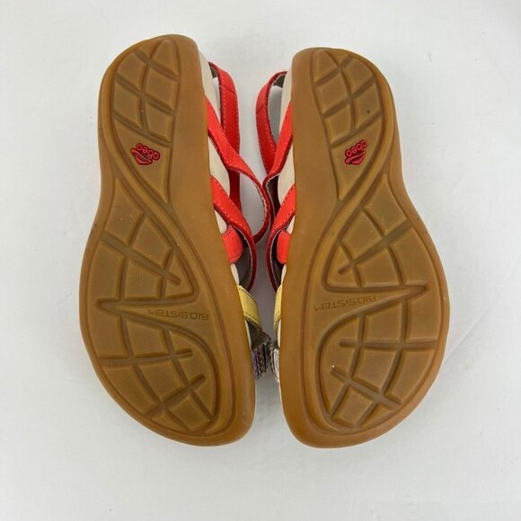 Abeo Womens  Laguna Sandals Multi Color Orange  Size US 5  Neutral Footbed - Picture 4 of 9